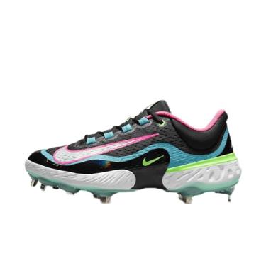 Imagem de Nike Chuteiras de beisebol Alpha Huarache Elite 4 Low NRG (DJ6521-002, preto/azul-petróleo/rosa hiper/branco) Tamanho 38