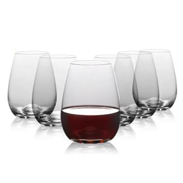 Imagem de Table 12 Taças de vinho sem haste de 440 ml, conjunto de 6, cristal sem chumbo, resistente à quebra, pacote com 4