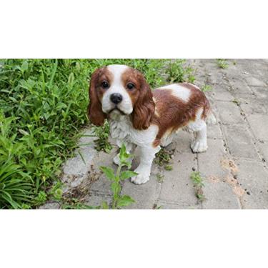 Imagem de Hi-Line Gift 87803-B Estátua de pé do Rei Charles Spaniel marrom/branco