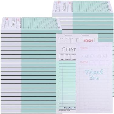 Imagem de Qilery Pacote com 40 livros de cheques de convidados, bloco de notas de garçonete para restaurantes bloco de pedidos 2000 folhas bloco de notas de servidor de garçom livro de recibos de comida