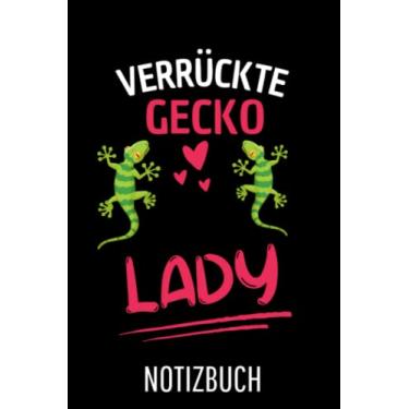 Imagem de Gecko Eidechse Verrückte Gecko Lady Gecko: Liniertes College Notizbuch (A5) mit 120 Seiten