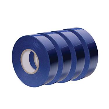 Imagem de Fita de vinil elétrica profissional Xtricity, rolo de 1,9 cm x 1,8 m, nominal de 600 volts, suporte de vinil à prova d'água, perfeito para trabalho de fiação elétrica, listado pela UL, certificado CSA, (preto - pacote com 1), Pack of 4, Blue