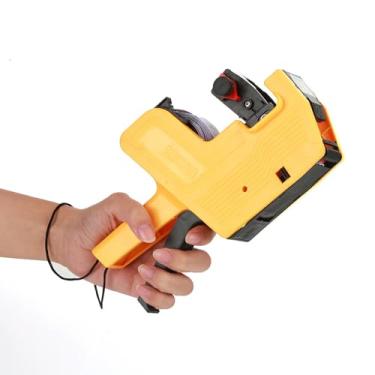 Imagem de TRÊS CORES MX 5500 LABELER 8 DÍGITOS PREÇO TAG FERRAMENTA DE VAREJO INCLUI ETIQUETAS E RECARGA DE TINTA PARA ETIQUETA PORTÁTIL AMARELO VERMELHO AZUL (Amarelo)