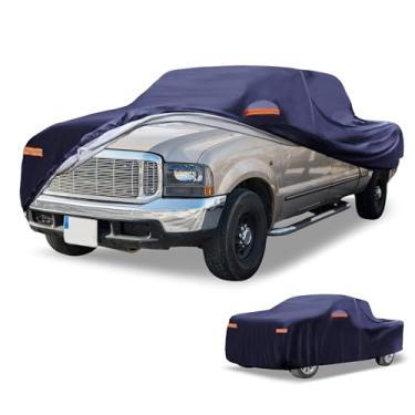 Imagem de Partuto 1 peça capa universal para carro à prova d'água para todos os climas, automotiva, externa, anti-UV, proteção contra chuva e sol, cobertura externa completa, filme de alumínio, algodão, azul