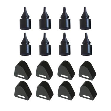 Imagem de 8 peças 15283098 15768697 tampa de combustível tampa de combustível tampa de borracha batente de borracha 8 peças 45679 16633065 batente de trava traseira compatível com Chevrolet Chevy Silverado