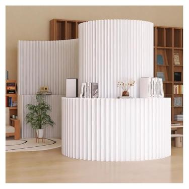 Imagem de Biombos e Divisórias Tela De Painel De Papel Divisória Dobrável Com Prateleiras, Divisória Independente Para Sala De Estar/quarto/escritório/separação De Estúdio, Tela De Privacidade Retrátil(L200 x W