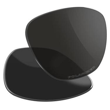 Imagem de Vaep Lentes de reposição de policarbonato para óculos de sol Oakley Frogskins OO9013 - Preto (Jet Black) polarizado