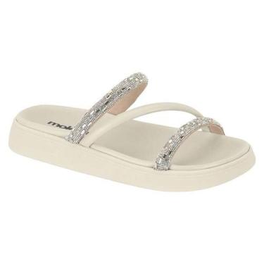 Imagem de Papete moleca strass 5469.121, Branco off, 35