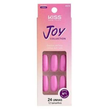 Imagem de Unhas Postiças Kiss New York Joy Collection Real Pink 1 Un-Feminino