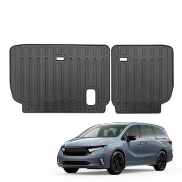 Imagem de Jdeymat Ajuste personalizado para Honda Odyssey 2018-2024 2025 Mini Passageiro Van 3rd Tapetes de Encosto Traseiro Tapete de Proteção de Borracha TPE para Todos os Climas (Tapete de Encosto)