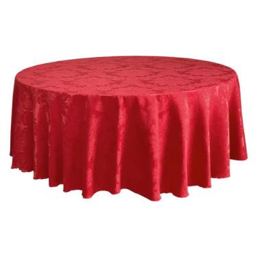Imagem de Toalha de Mesa Redonda Jacquard Grande Para Buffet Festas e Eventos 2,
