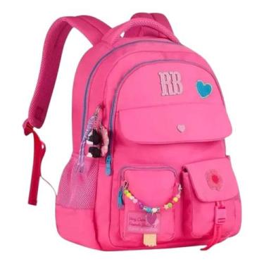 Imagem de Mochila de Costas Juvenil Rebecca Bonbon Meninas Escolar, Rosa