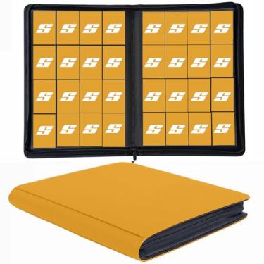 Imagem de Fichário de cartões colecionáveis com mais de 1000 bolsos, álbum com 16 bolsos sem anel de carregamento lateral, álbum de cartas colecionáveis adequado para YuGiOh, MTG, TCG, cartões de jogo, cartões