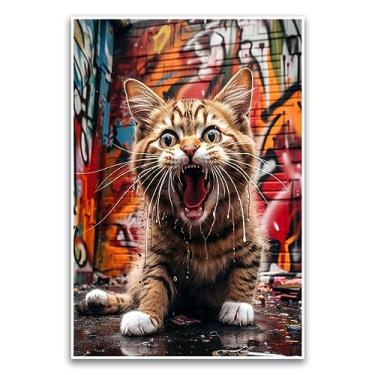 Imagem de Pôster de arte digital Crazy Grunge Hip-hop Urban Graffiti Art 12x18 Pôster sem moldura Pôster de alta qualidade em papel brilhante de 45,4 kg,