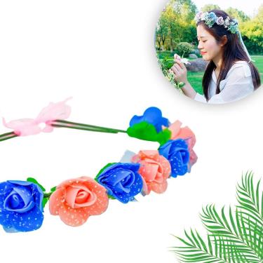 Imagem de Tiara Coroa Flores Noivas Festas - 12 Unidades