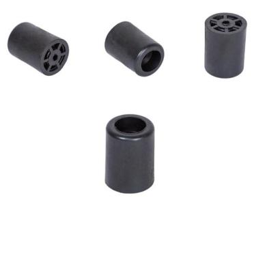 Imagem de Kit 100 Batente 1 1/4'' 32mm Pvc Preto Pé Sofá Batedor Porta - EMPÓRIO