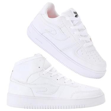 Imagem de Dois Pares Tenis Infantil Menino e Menina Volta as Aulas Hart Star (BOTINHA BRANCA + TENIS BRANCO, BR, Criança de 9 a 12 anos, Numérico, 28)