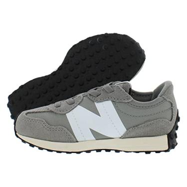 Imagem de New Balance Tênis infantil 237 V1 com cadarço, Branco-mármore/branco, 17