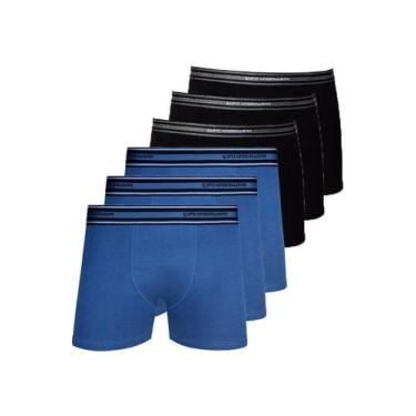 Imagem de Kit com 6 Cuecas Boxer Lupo 523-003 Colorido, Preto, G