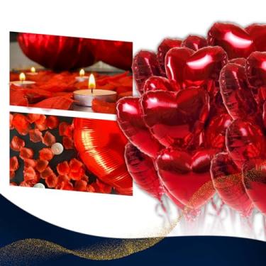 Imagem de Kit Surpresa Namorados Aljatec 500 Pétalas 10 Velas 10 Balão Coração Romântica Decoração Romantica Namorada