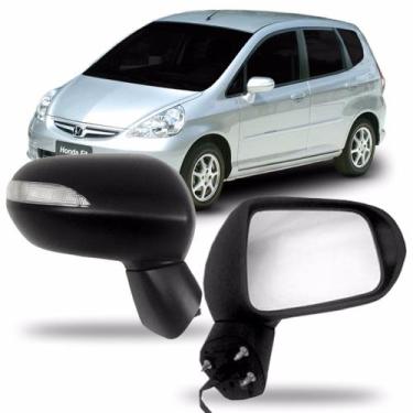 Imagem de Retrovisor Honda Fit com Pisca 2003 A 2008 - SP ACESSÓRIOS, Esquerdo
