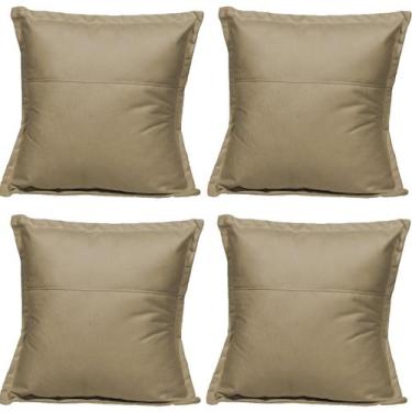 Imagem de Kit 4 Almofadas Cheias para sofá Sala Quarto decorativa 42,5x42,5 Sued