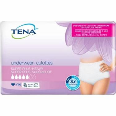 Imagem de Roupa íntima feminina adulta absorvente gg, branca, 14 bolsas da Essity (pacote com 4)
