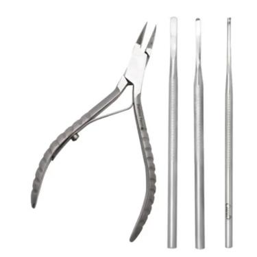 Imagem de Bisturi Kit Podologia Alicate Desencravador Unhas 3 Uni