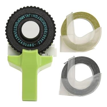 Imagem de Impressora de Etiquetas Em Relevo, Impressora de Etiquetas Em Relevo de Alta Eficiência Máquina de Fitas de Etiquetas Com Aderência Confortável, Gire e Clique Kit Inicial para