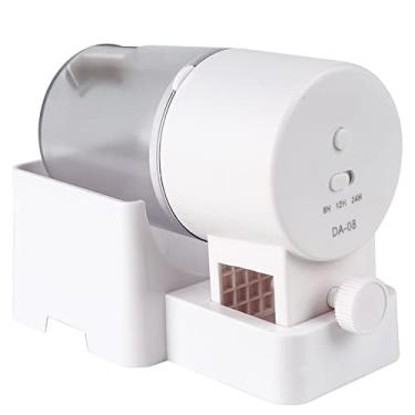 Imagem de Alimentador automático de peixes com temporizador - programação de alimentação 12/24h - capacidade de 60 g/100 g - ideal para aquários e aquários de animais de estimação