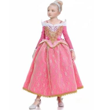Imagem de YESNID Vestido de princesa Cinderela para meninas, vestido de baile infantil, festa de Halloween, cosplay 2-13T, rosa, 2-3Y