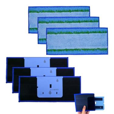 Imagem de Klaqian Pacote com 6 almofadas de esfregão laváveis atualizadas para iRobot Braava Jet M6 (6012/6110/6112/6113) - Design de aderência pegajosa aprimorado, acessórios de pano de esfregão molhado