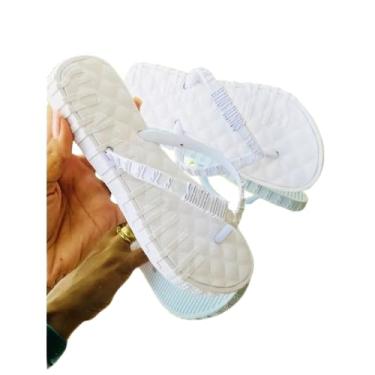 Imagem de Chinelo de Dedo Rasteirinha em Alto Relevo Anitta Modinha Cores Neon (BRANCO, BR, Adulto, Faixa Numérico, 33, 34)