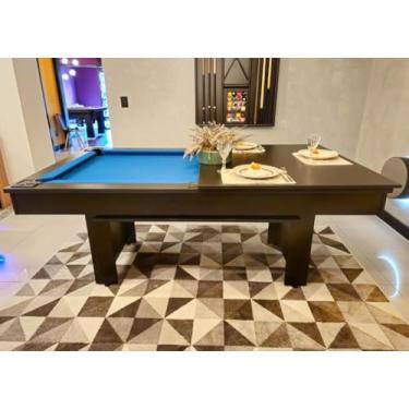 Imagem de Mesa de Sinuca/bilhar com Tampo de Jantar - 2,20x1,20 - Azul royal