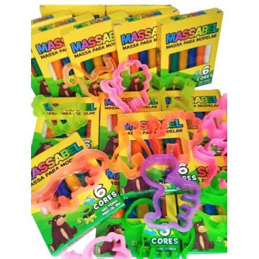 Imagem de 20 Massinha de Modelar + 20 Tubo Para Bolha de Sabao + 40 Cortador Par
