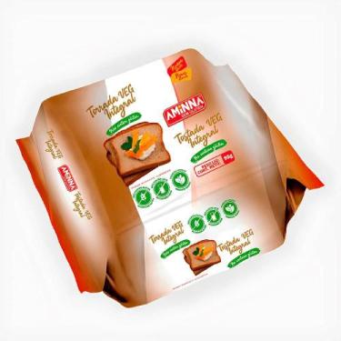 Imagem de Torrada Integral Sem Glúten e Vegana Aminna 90g