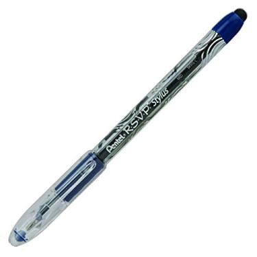 Imagem de Pentel Caneta esferográfica RSVP Stylus, linha média, tinta azul, caixa com 12 (BK91L-C)