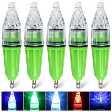 Imagem de SILANON Luz de Isca de Pesca LED de Gota Profunda, Lâmpada de Pesca Piscante à Prova D'Água Subaquática para Atrair Iscas de Iscas 5 Cores 12 cm, 17 cm