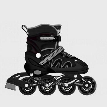 Imagem de Patins Inline Infantil De 4 Rodas Roxo Menina Patins Roller Profission