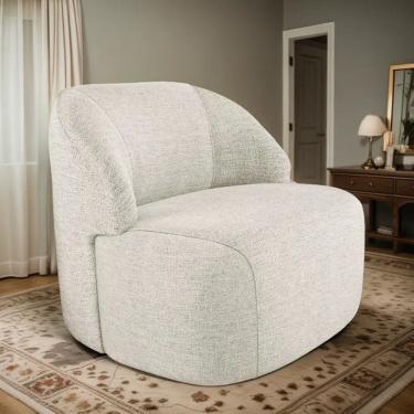 Imagem de Poltrona Organica Decorativa Eloa Linho Bege - Londrilar