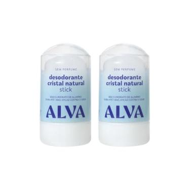 Imagem de Kit 2 Desodorantes Stick Kristall Sensitive -60g Alva Naturkosmetik, Incolor, 60 ML