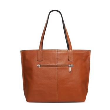 Imagem de Bolsa Saco Feminina de Couro Modelo Stella - Relicário (Caramelo)