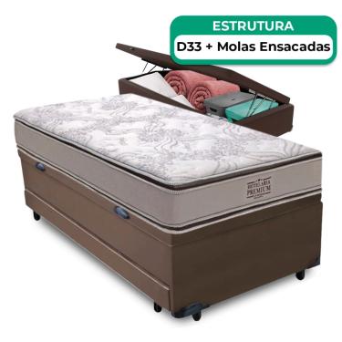 Imagem de Bicama Baú Solteiro  Colchão Four Season Molas Vstore 78x188