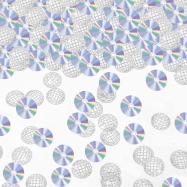 Imagem de Generic 200 Peças Decorações Para Festa Anos 90, Tema Retrô Confete Iridescente, Cd Disco, Música 2000, Lembrancinhas De Aniversário