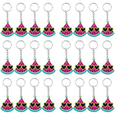 Imagem de Elecrainbow Pacote Com 24 Chaveiros De Melancia, Lembrancinha Festa Para O Namorado, Presente Retorno Convidado, Temática Frutas, Chá Bebê, Aniversário
