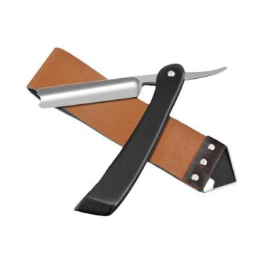 Imagem de Navalha De Barbeiro Profissional Masculina, Faca Manual Para Barbear C
