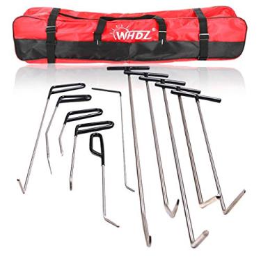 Imagem de WHDZ Kit de ferramentas de reparo de amassados sem pintura de carroceria PDR 11 peças para reparo de granizo e remoção de amassados de porta