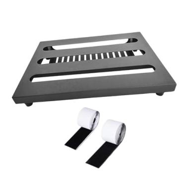Imagem de simhoa Pedaleira de guitarra em liga metálica, fácil de transportar, universal, substituição resistente e antiderrapante, suporte para efeitos, peças de, S