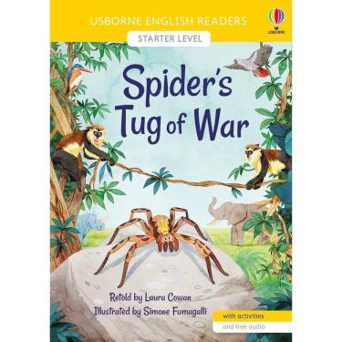 Imagem de Spider`s Tug Of War - Usborne English Readers - Level Starter - Book With Activities And Free Audio