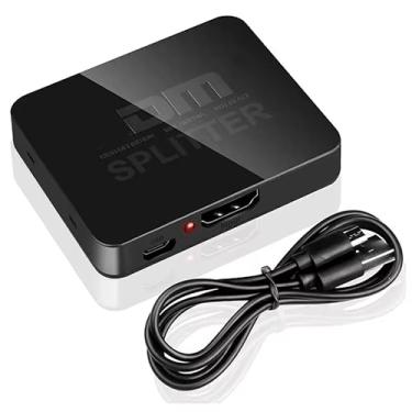 Imagem de Splitter Divisor HDMI 1x2, 4K, 1080p, Duplicar, Espelhar Duas Telas, Compatível com PC, Notebook, Projetor, Receptor digital, Monitor, Console de Video Game, TV Box, TV, etc